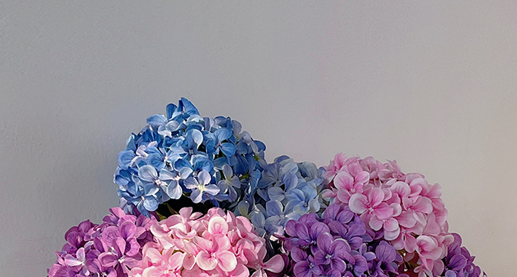 高级单枝3D仿真绣球花假花装饰插花批发钻石绣球婚庆花材摆件客厅详情9