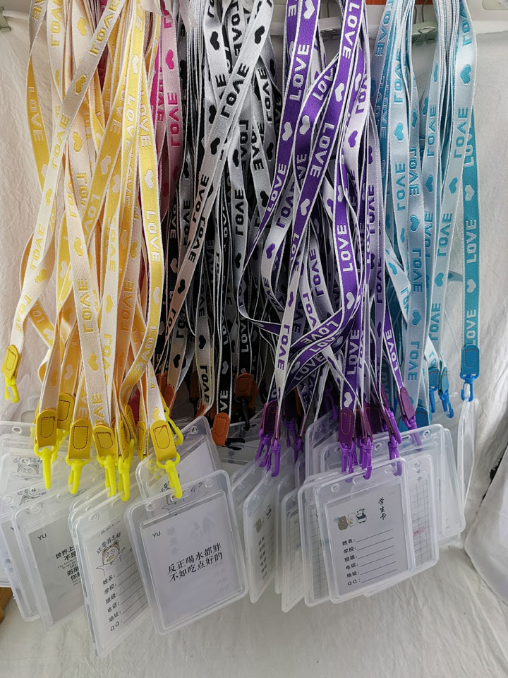 A1312 1.5 wide letter student card holder, lanyard, neck hanger, two-yuan store, 2-yuan store, street stall, night market hot sales source pic 2