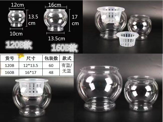 Transparent hydroponic plastic vase, green vine, aquatic plant growth container, home gardening, home decoration, water-absorbing flowerpot pic 2