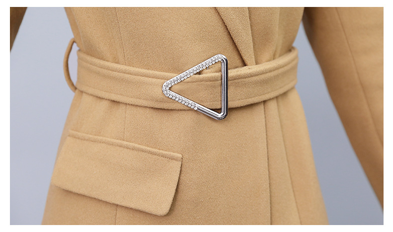High-end woolen coat for women, mid-length, 2021 autumn/winter new style, fashionable and elegant, a slimming and form-fitting woolen coat for socialite pic 41