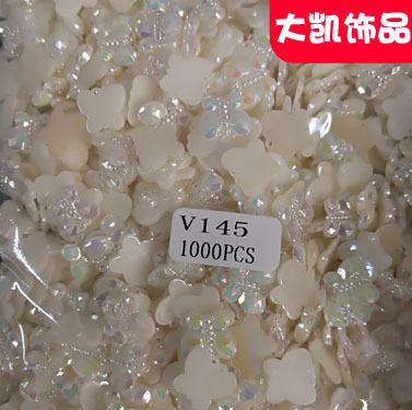 AB color semi-circular pearl mobile phone beauty electroplating imitation pearl diy nail art pearl accessory Plum blossom pearl pic 3