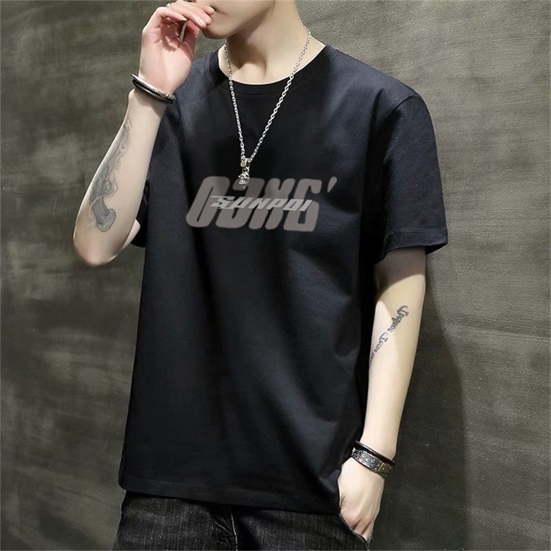 男士短袖t恤2024新款夏季潮流韩版宽松打底衫衣服体恤大码青少年详情23