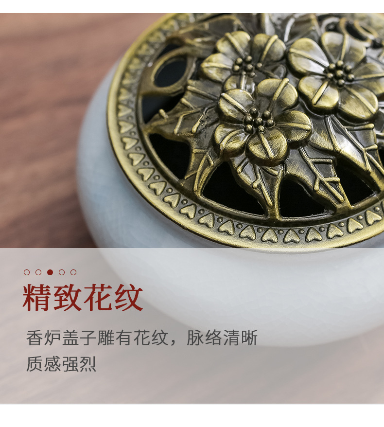 National trend business gift tea set, one pot, 4 cups, celadon Xi Shi pot, incense and sandalwood combination set, printed logo, annual meeting pic 15