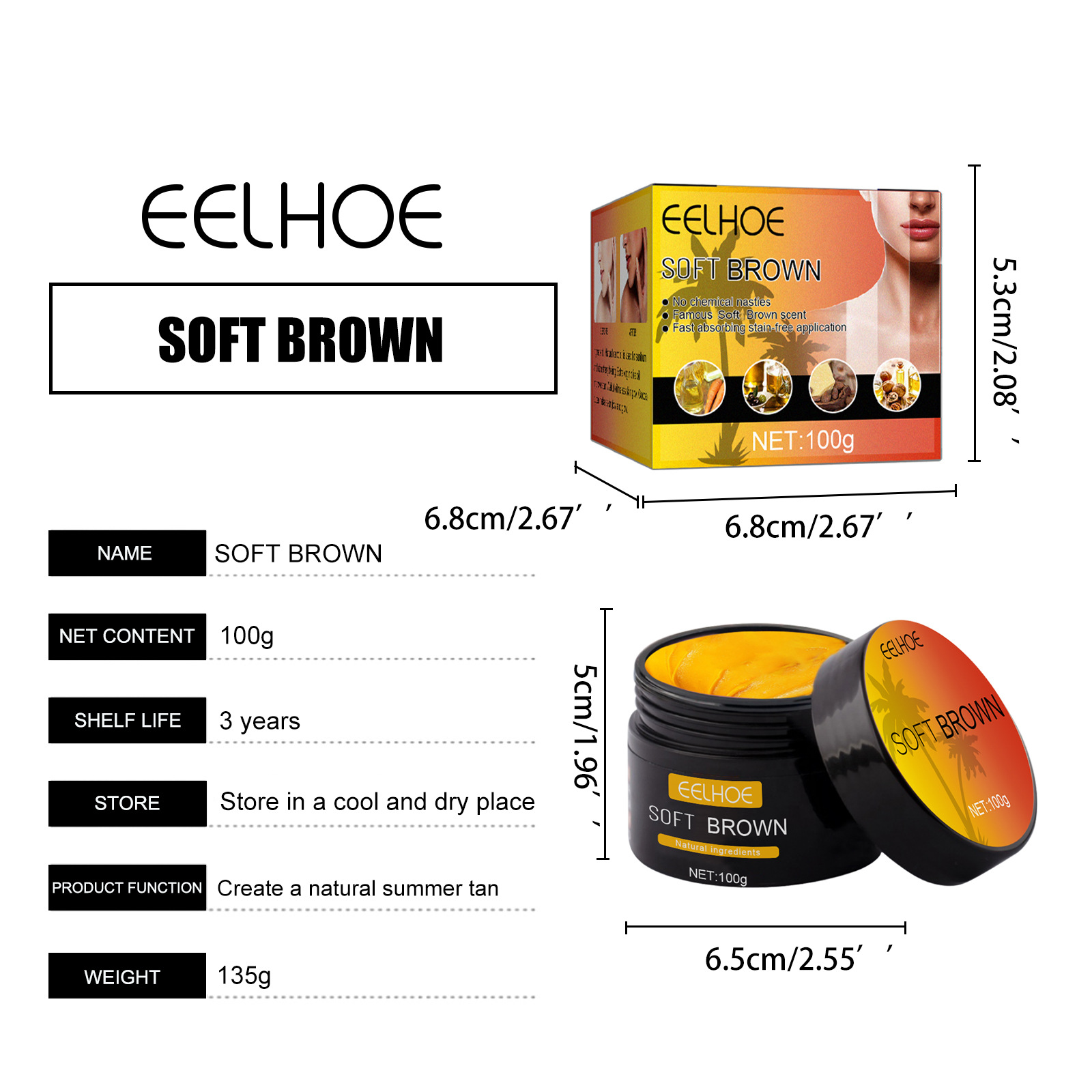 EELHOE Tanning and Post-Sun Repair Combo Wheat Skin Tone Body Tanning and Post-Sun Repair Cream Exclusively for export. Exclusively for export pic 5