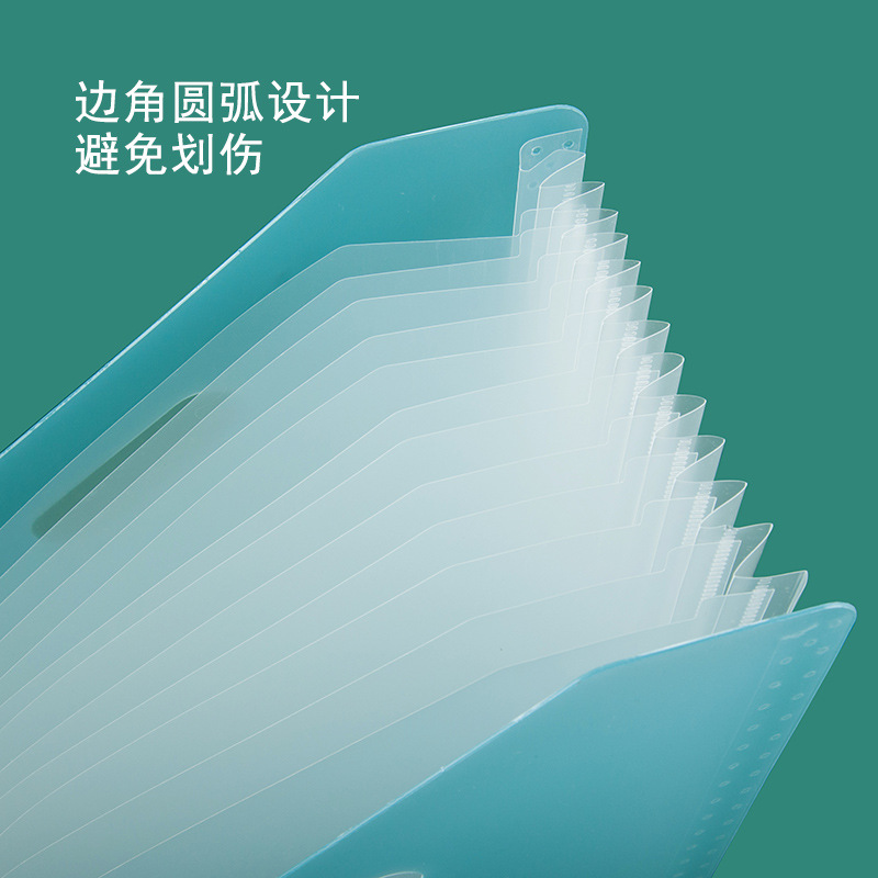 13-compartment slanted standing vertical organ bag file storage bag, retractable multi-layer student test paper folder pic 11