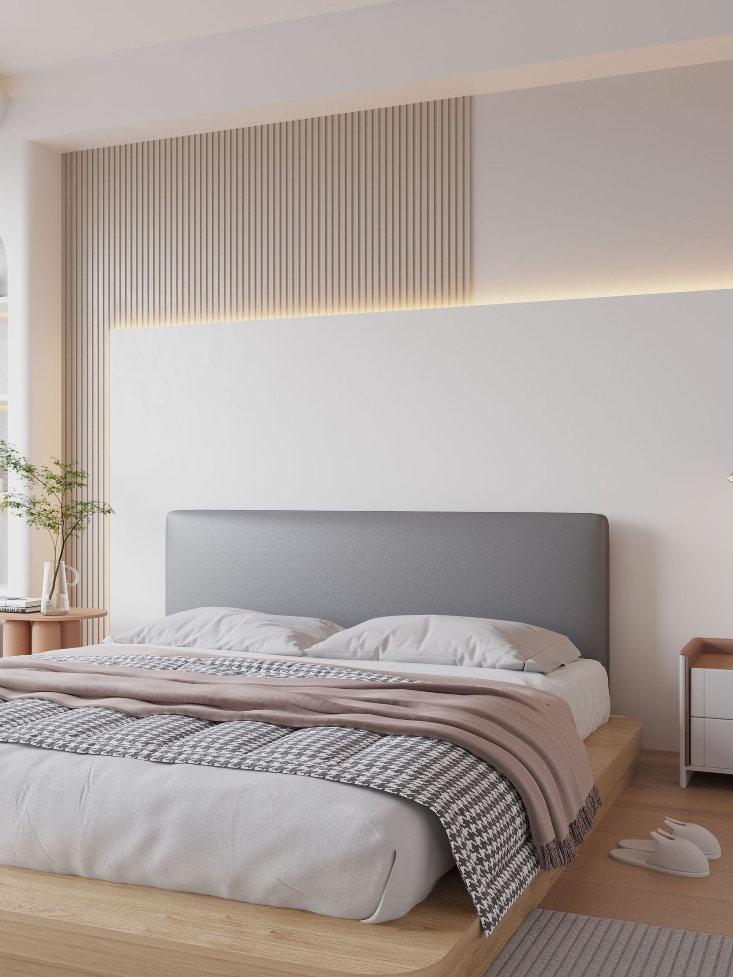 跨境PU科技布软包床头罩防水防污家用床头保护套罩卧室床头全包套详情11