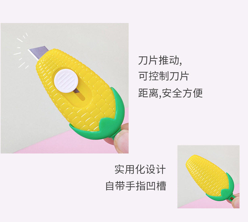 Cartoon corn mini utility knife, student cute wallpaper knife, paper cutting knife, small parcel opening and unboxing knife wholesale pic 15