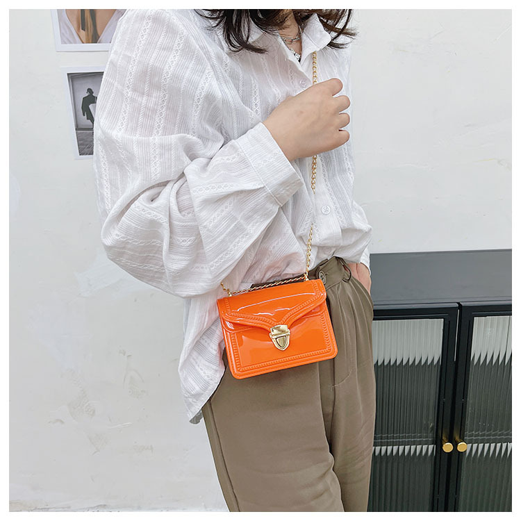 2021夏季新款PVC果冻包mini时尚花边小方包化妆包单肩斜挎ins女包详情41