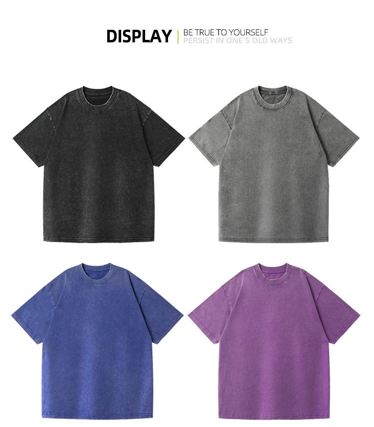 230g纯棉大版落肩t恤印logo纯色背心夏季圆领宽松欧美跨境男女详情10