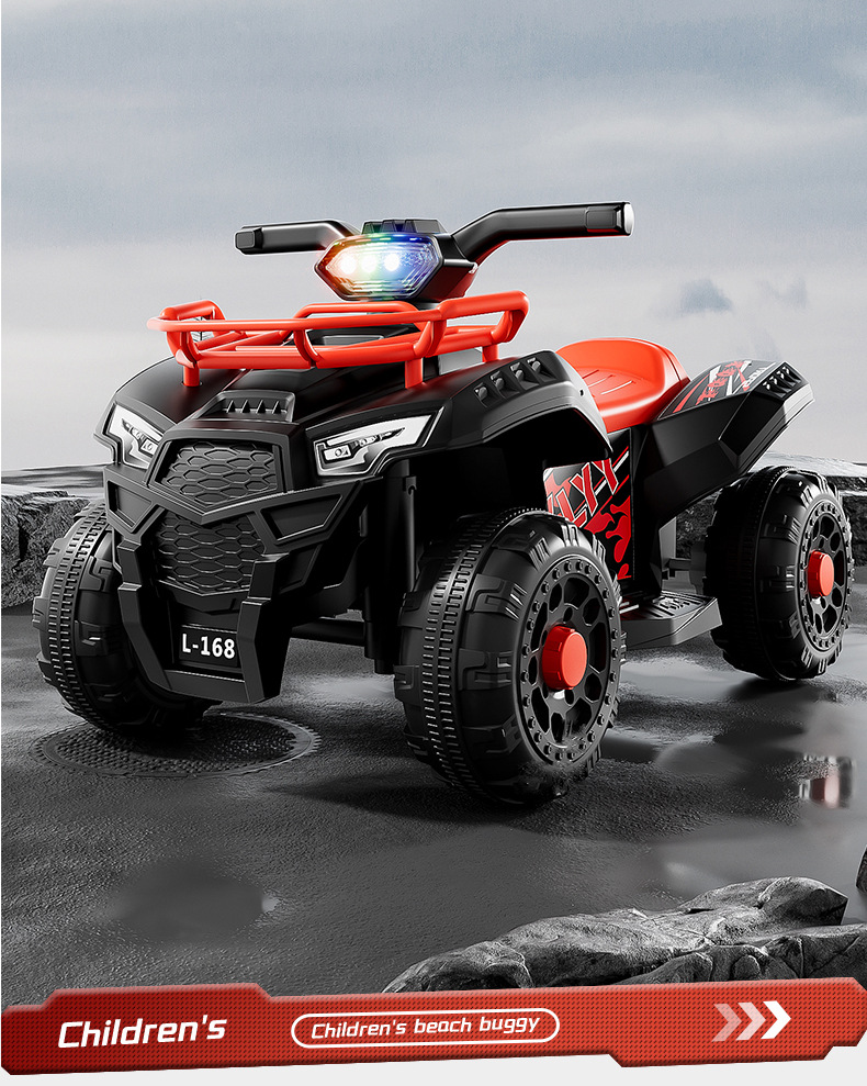 新款儿童电动摩托沙滩车四轮车男女宝宝电动玩具车可坐人充电童车详情2