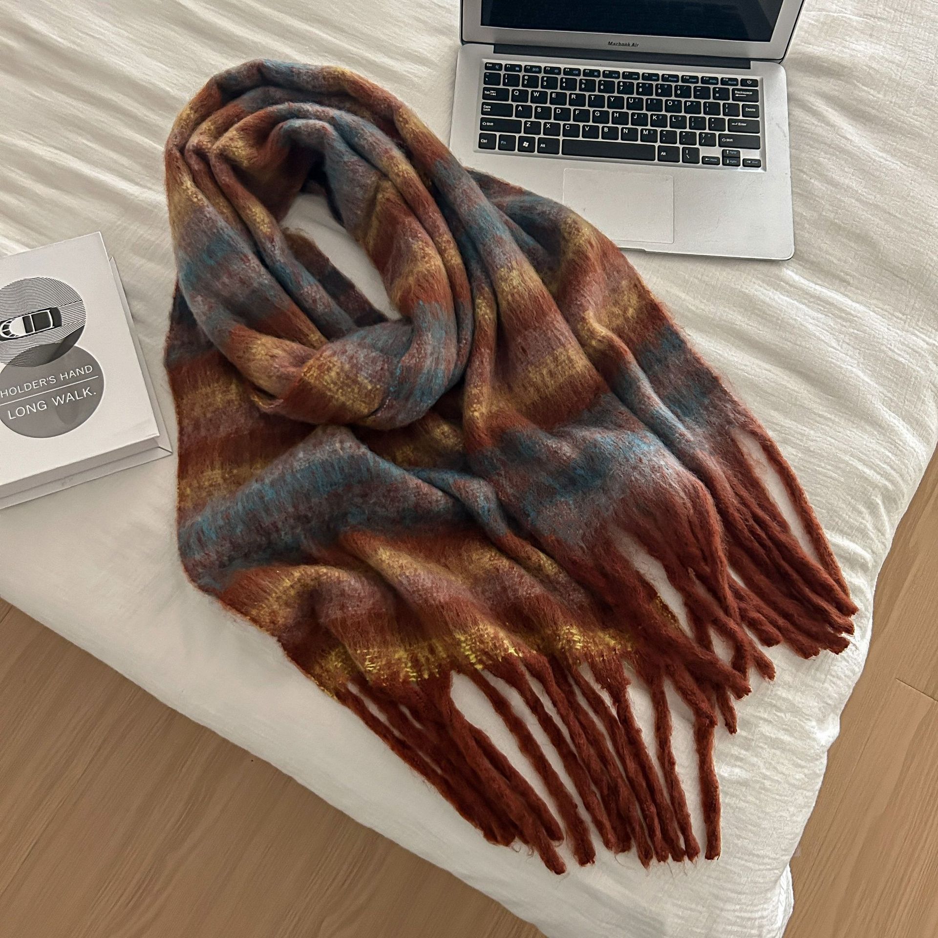 格子围巾女秋冬新款百搭保暖围脖披肩围巾 韩版情侣围巾冬天爆款详情40