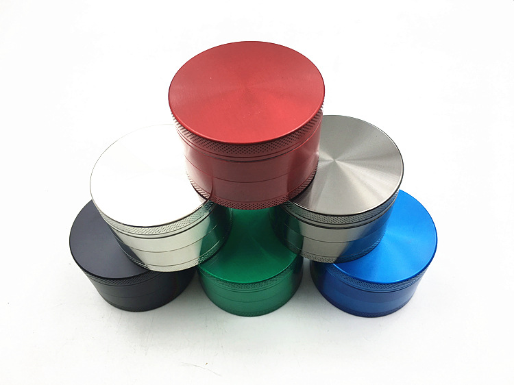 热销四层铝制金属63MM磨烟器四层锌合金烟草研磨器碎烟器烟盒详情2