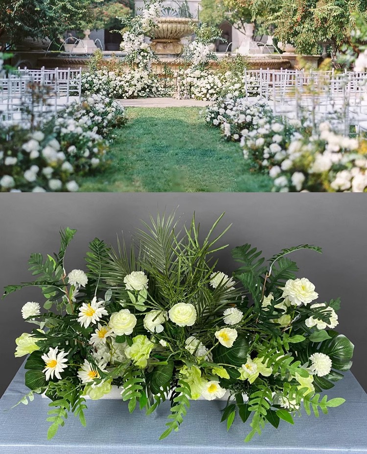 新款婚礼装饰婚庆花艺仿真花吊顶假花塑料花地排花引路T台插花详情20