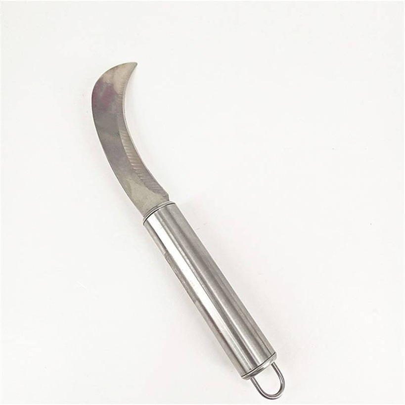 All-steel handle pineapple knife, curved knife, stainless steel peeler, eye remover, fruit knife, banana and melon knife, two-yuan supply pic 3