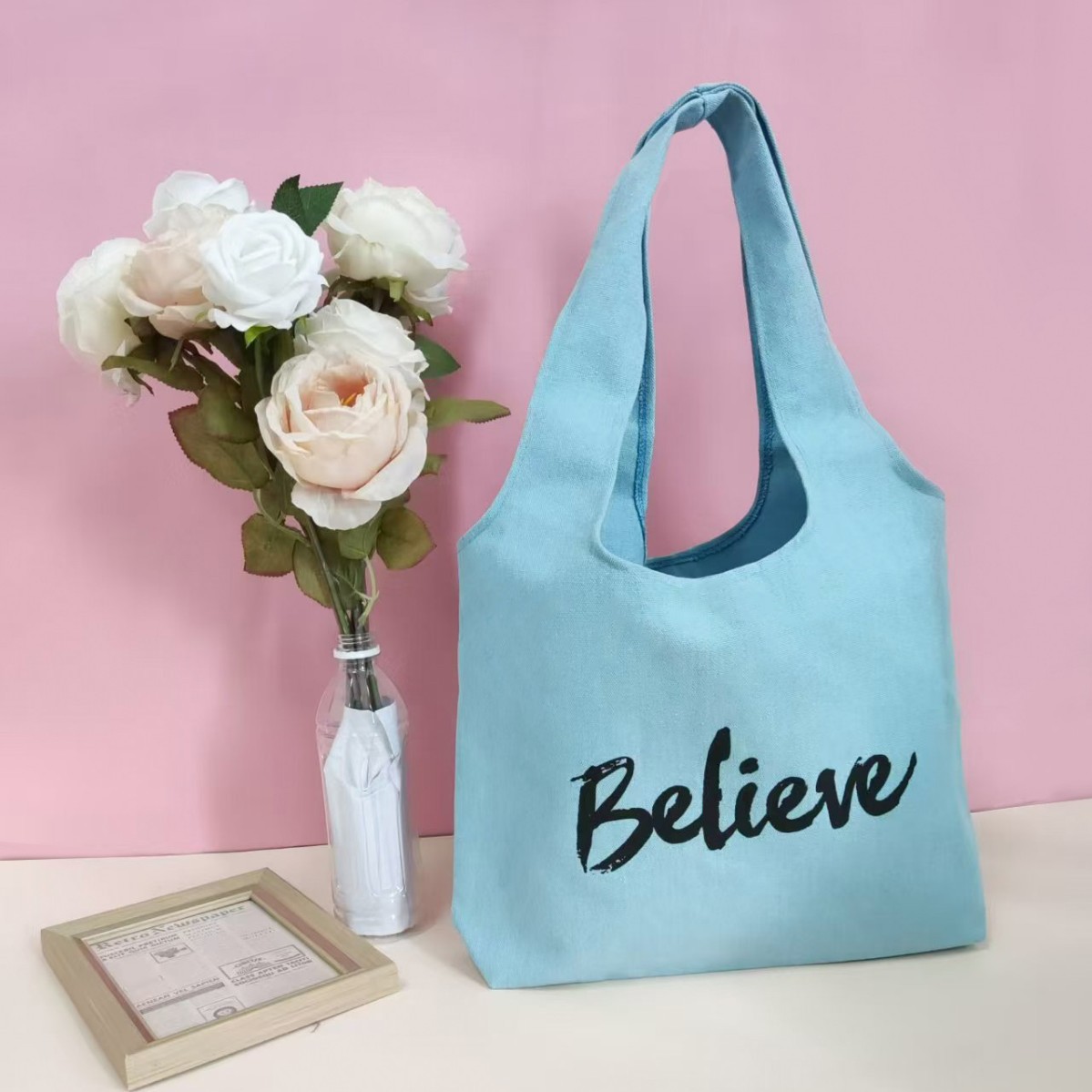 空白帆布袋定制logo手提袋DIY印广告宣传棉布袋白色帆布包定做详情1