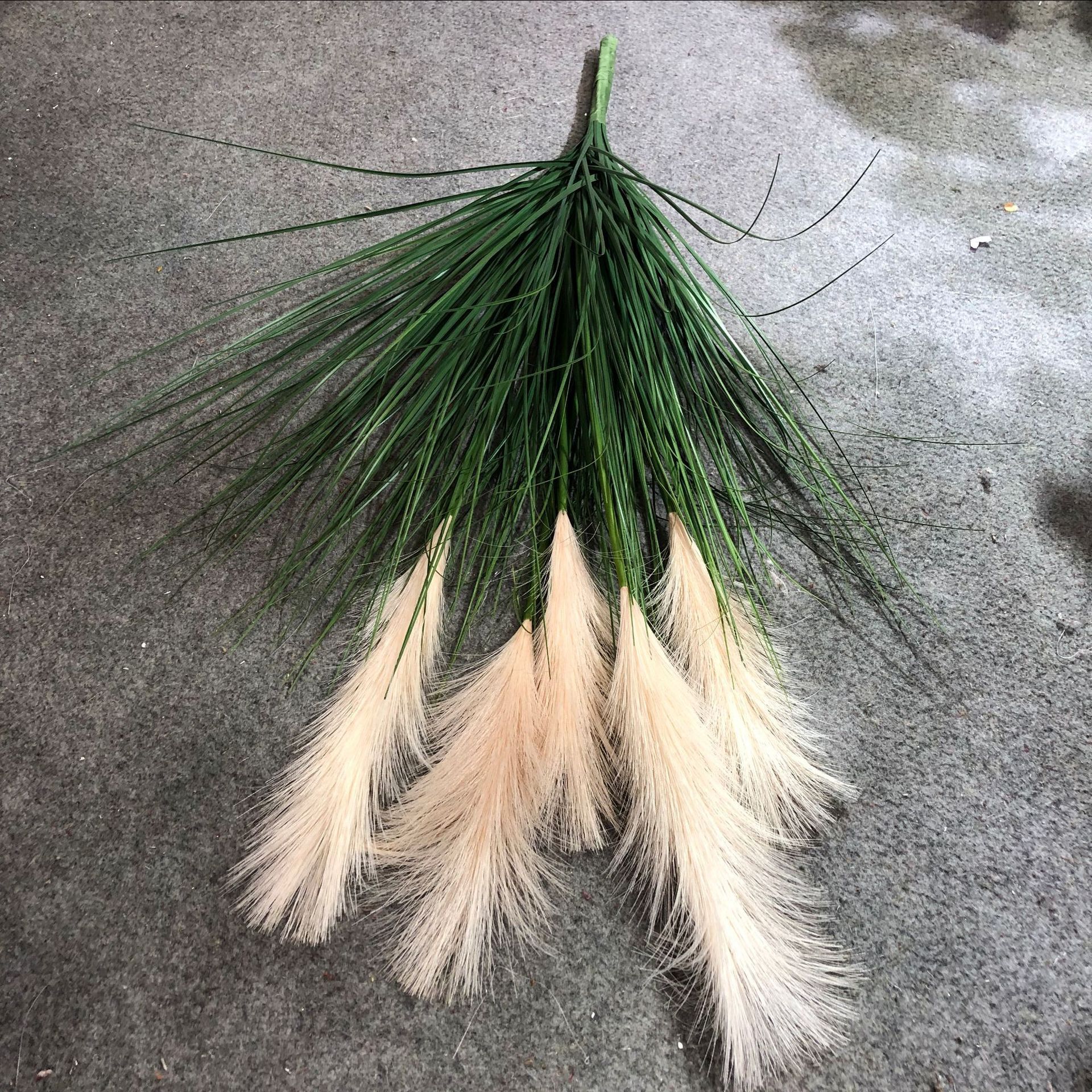 Bionic reed, pink muhly grass, sunny grass, indoor decorative green plants, potted plants, simulation plants, wedding props, decorative dogtail grass pic 14