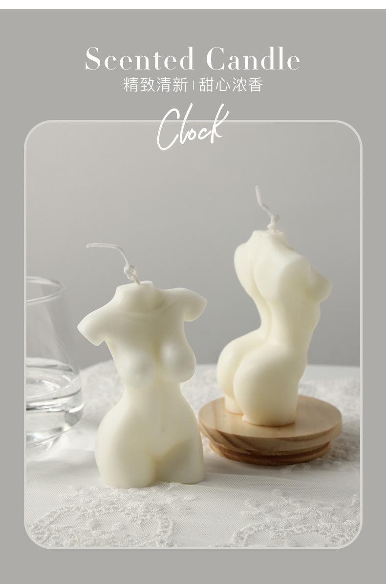 ins creative human-shaped candles, aromatherapy decorations, home bedroom, homestay ornaments, photography props pic 2