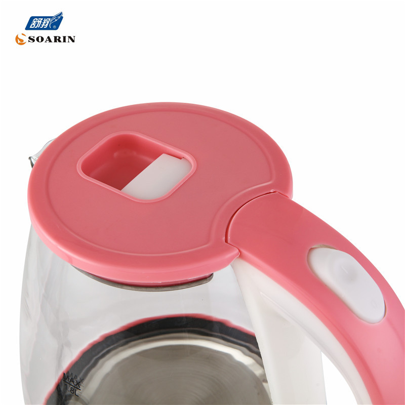 English export round plug SOARIN high-power glass electric kettle 993 1.8L boiling kettle in stock pic 5