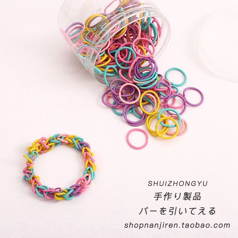 The same DIY hair tie as on Xiaohongshu, sweet headband, hand-woven candy-colored rubber band, couple and best friend bracelet, dual-purpose pic 10