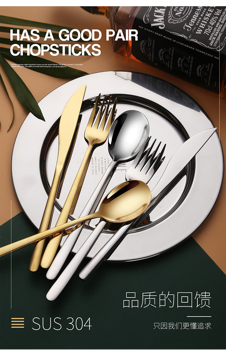 Wholesale 304 stainless steel portable tableware, student portable Korean-style knives, spoons, chopsticks, forks, spoons and chopsticks gift sets pic 17