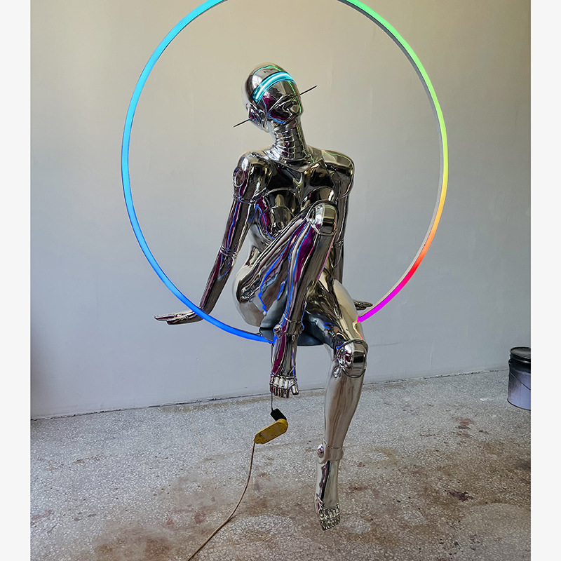 The electroplated Kongshanji light luxury living room floor-standing sculpture, the opening of the shopping mall, the moving-in gift, the craft display items, the trendy brand, and the decoration customers pic 9