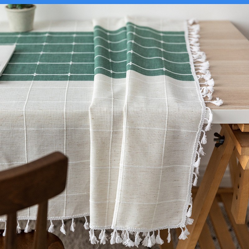 Cross-border northern European rectangular tablecloth, cotton, linen, linen decoration party, German, French, British coverings, wrinkle-free tablecloths pic 13