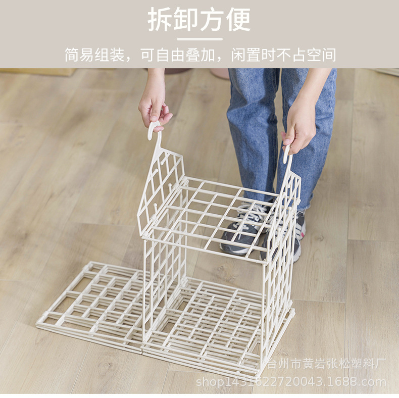 悬挂式储物收纳挂架衣服整理储物架百货衣柜折叠衣架宿舍收纳挂袋详情9