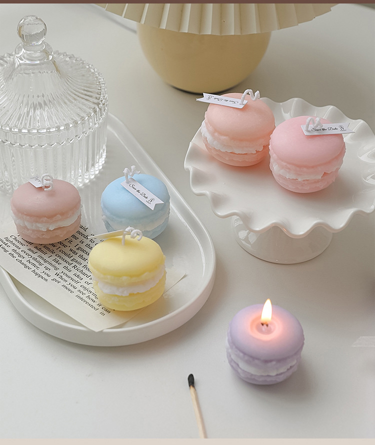 Macaron scented candles, Instagram-style photo props, diy birthday gifts pic 7