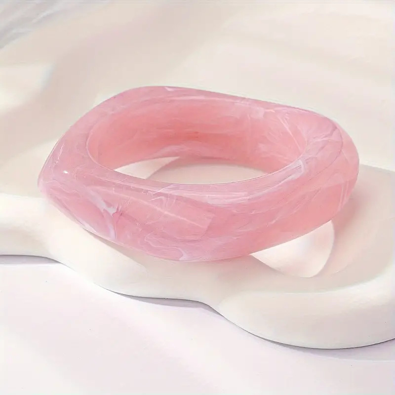 欧美跨境彩色方形不规则亚克力手镯夸张个性百搭哥特式饰品详情6