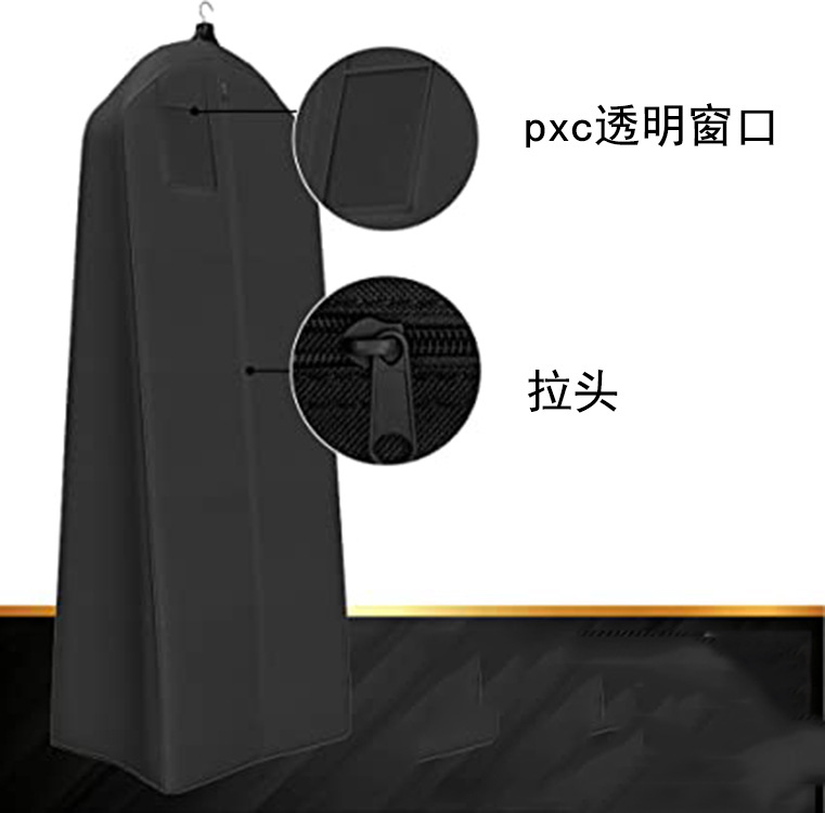 Cross-border best-selling non-woven fabric wedding dress dust cover, folding hand-carry dual-purpose storage bag, tail-end wedding dress dust cover pic 5