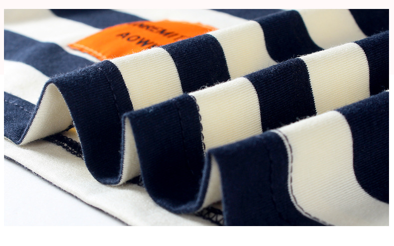 夏季童装韩版新款儿童运动短袖 大童潮款条纹上衣男童短袖t恤批发详情14