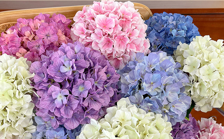 3D打印144片3叶仿真丽莎绣球花假花餐桌花摆花婚礼布置DIY花材详情30