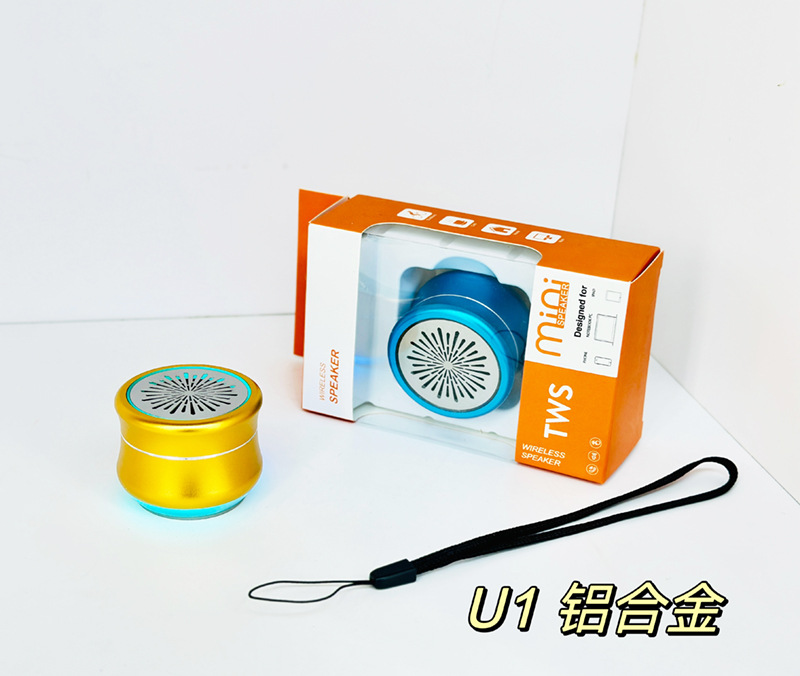 新款迷你无线蓝牙音响低音炮重低音小钢炮立体声户外便携式小音箱详情9