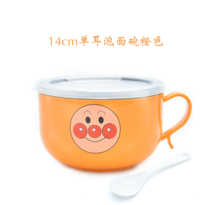 不锈钢快餐杯泡面杯带盖卡通日式泡面碗学生饭盒便当盒提锅详情42