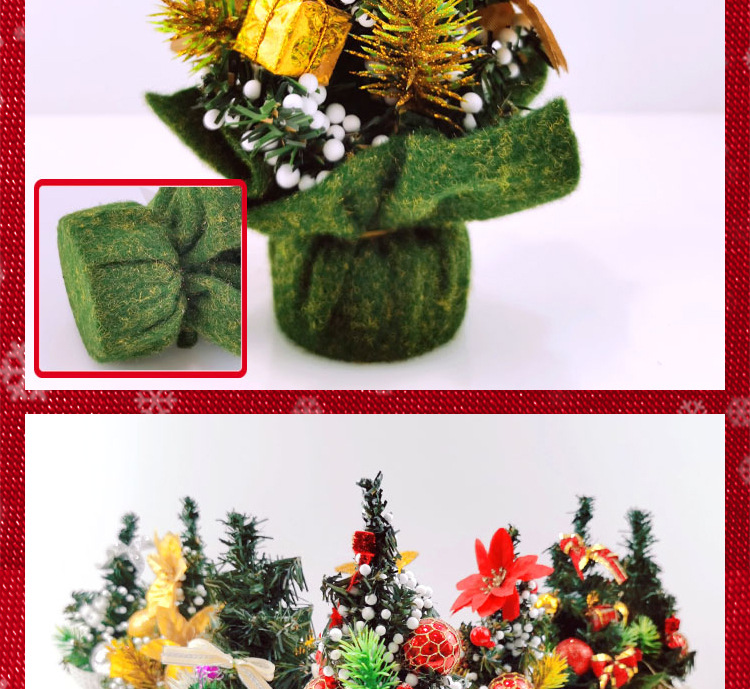 Cross-border new mini Christmas tree, small desktop Christmas tree ornament, 20cm Christmas tree, Christmas decoration items pic 44