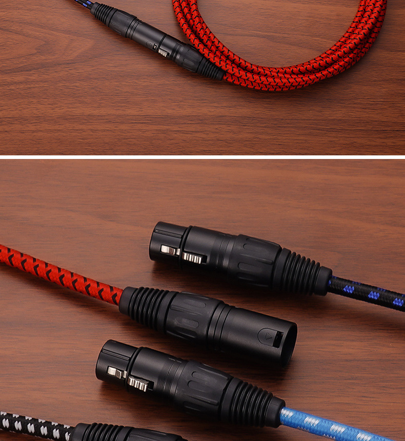 卡侬公转母音频输出入线双屏蔽编织平衡线麦克风音频线调音厂家直详情13