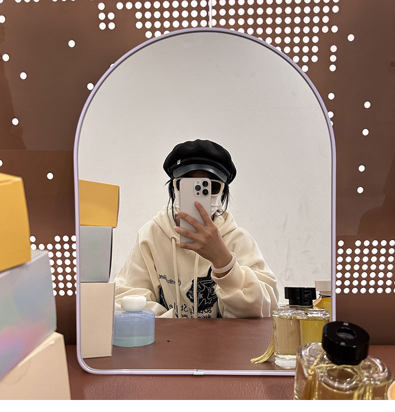 门型化妆镜子北欧简约家用桌面梳妆镜外贸镜子批发理发店壁挂镜子详情1