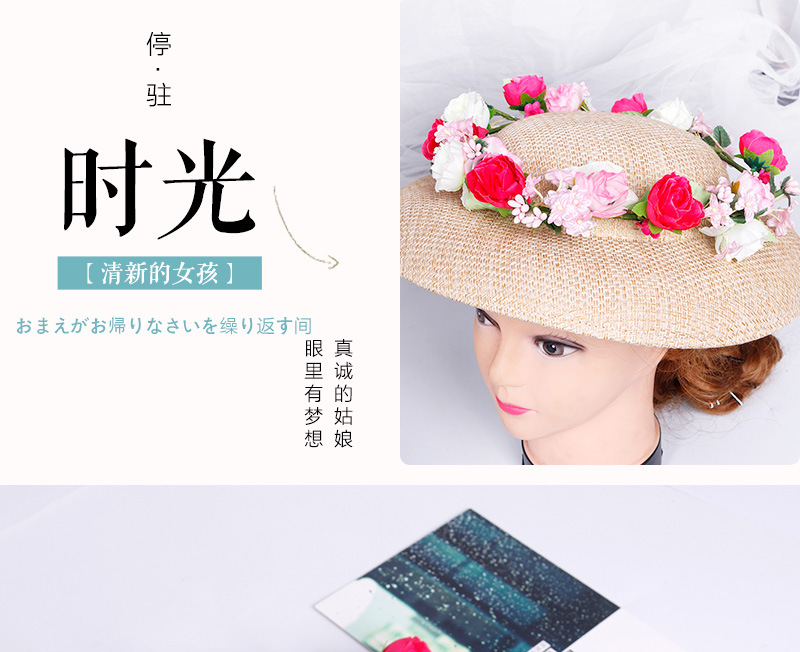Xinyun Factory Direct sales of garland bride headwear, European and American Bohemian summer pink hair bands, Hawaiian headwear accessories pic 6