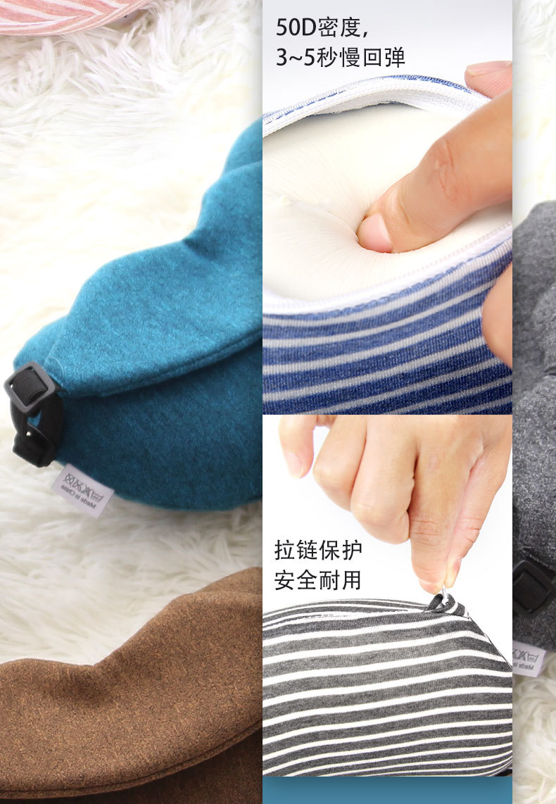 Two-in-one eye mask, nap pillow, foam particle/memory foam U-shaped pillow, portable travel special, available for delivery pic 16