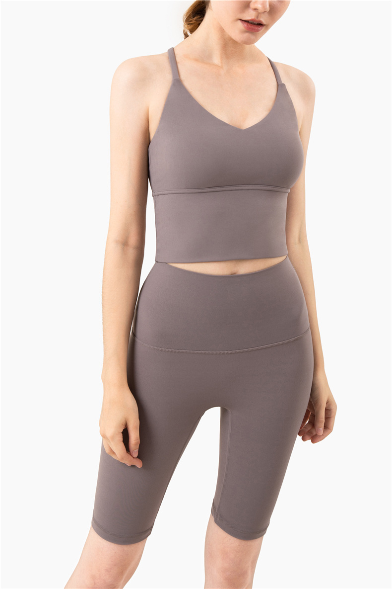 Aidu NULS 5-point nude yoga pants for women, summer tight-fitting yoga wear without a T-shirt, high-waisted and hip-lifting fitness yoga shorts pic 34