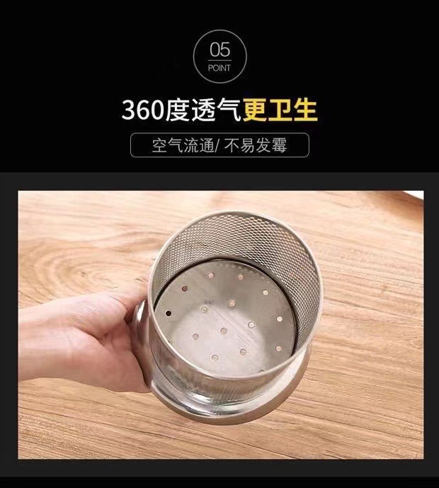 Factory direct sales of round stainless steel chopstick holders, restaurant straws, organizing and storage 筷笼 household closel-hole drain holders pic 12