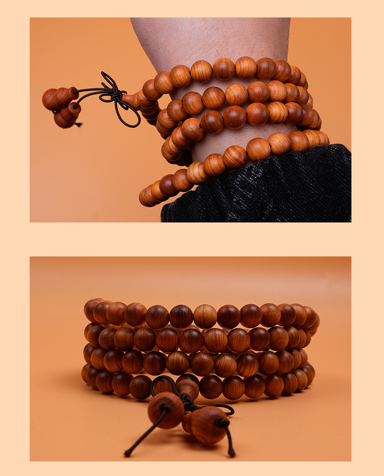 太行崖柏手串0.8*108颗原厂批发义乌小商品同款木质佛珠手串详情7