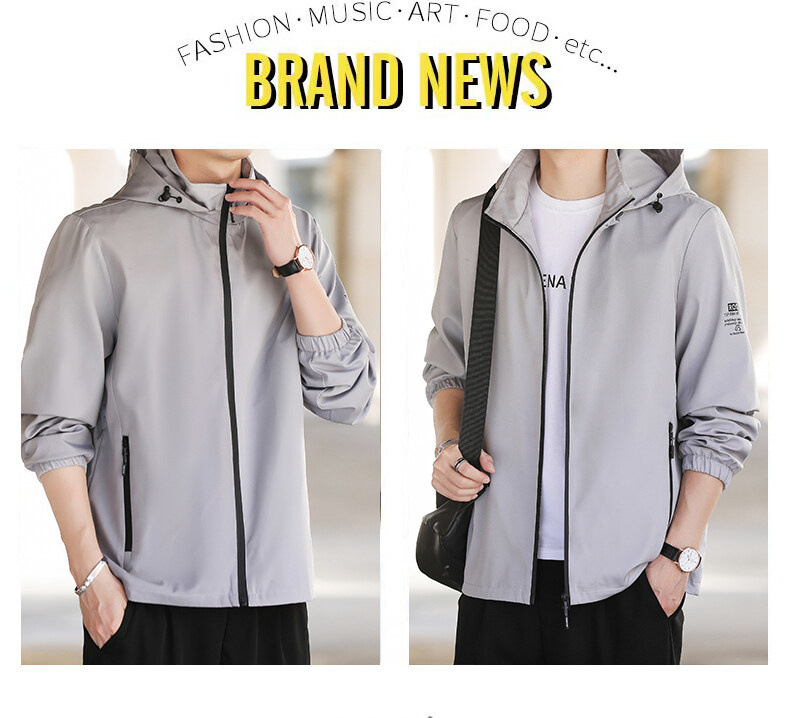 Chaqueta con capucha hombre otoño invierno 2022 casual juventud con capucha carga hombre ropa de trabajo cuello de pie hombre abrigos pic 12