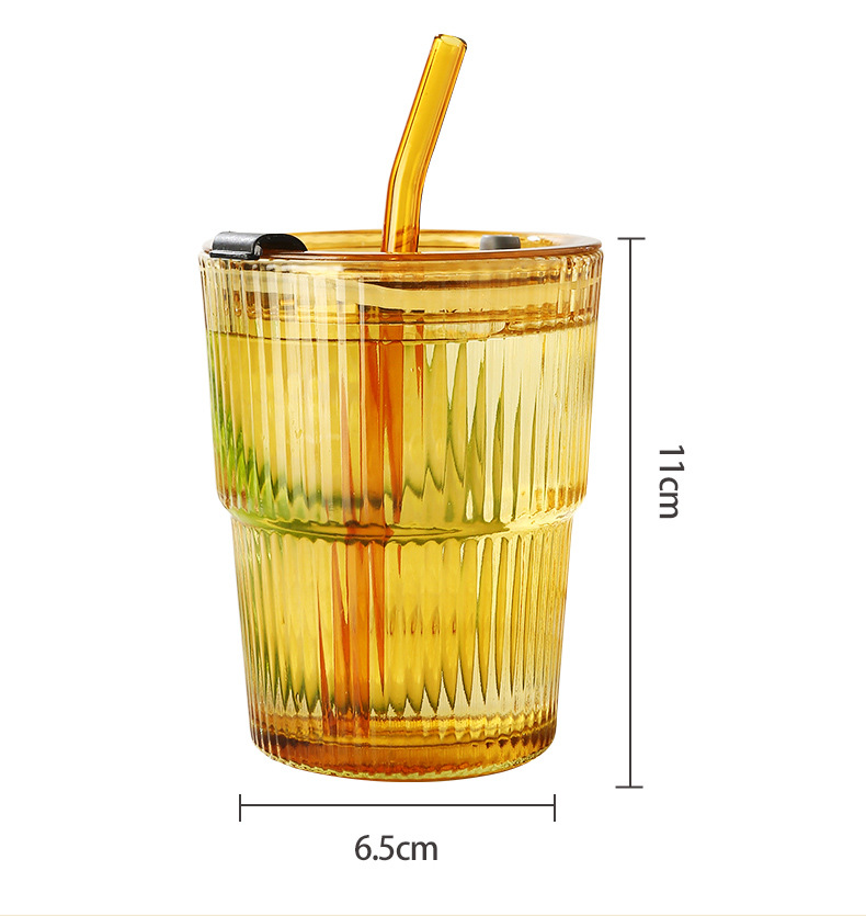 The popular bamboo joint cup, InS-style straw coffee cup, store anniversary promotion advertisement, gift glass water cup with logo printing pic 15
