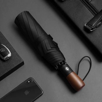 Fully automatic umbrella with logo printing, advertising umbrella, three-fold umbrella, folding windproof and sunshade sun umbrella set, gift umbrella pic 32