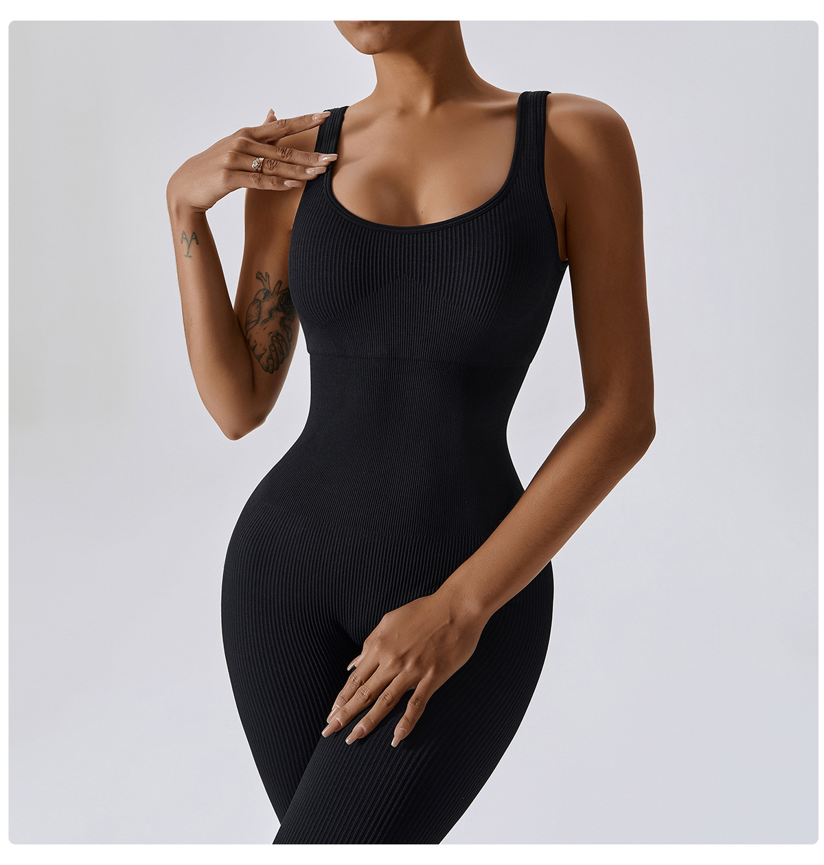 Spring European and American seamless one-piece yoga dress, dance belly tightening and body shaping exercise elastic tight one-piece dress 6848 pic 45