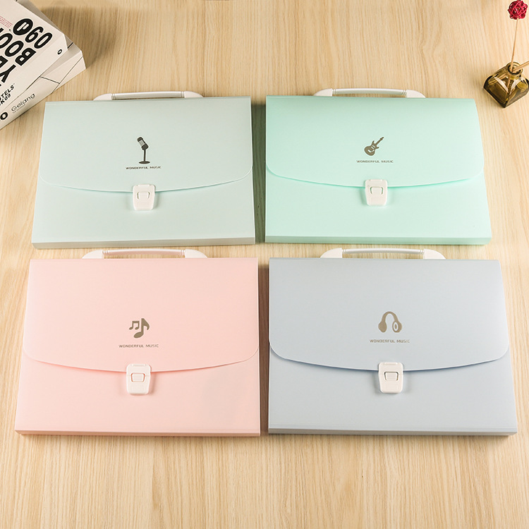 The manufacturer supplies 5-compartment organ bags, A4 student test paper and material storage clips, plastic snap file hand-held storage bags pic 5