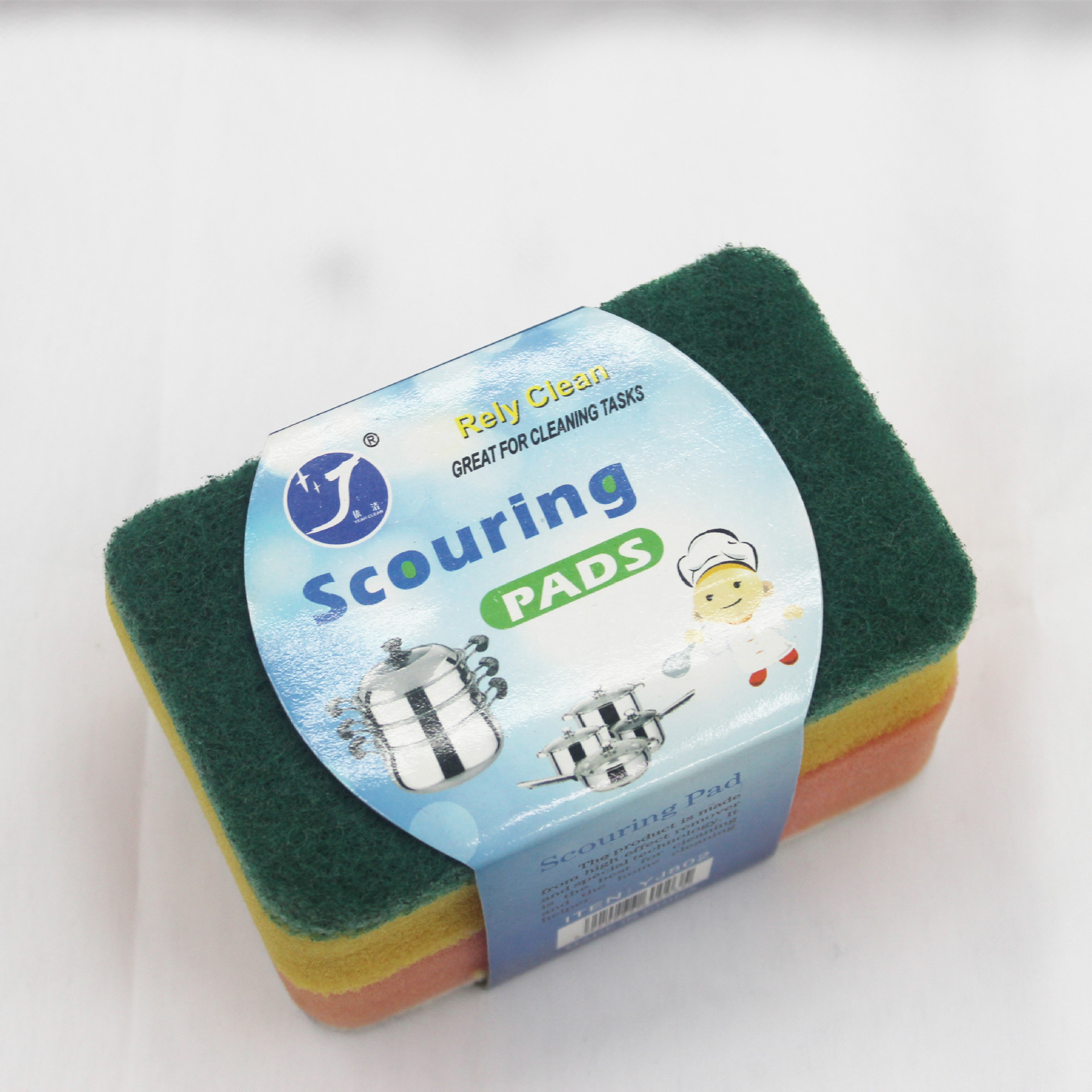 Yijingjie Baili Color sponge Cleaning cloth, 2-piece set of scouring pad, kitchen-specific powerful cleaning and stain removal products, dishcloth set pic 3