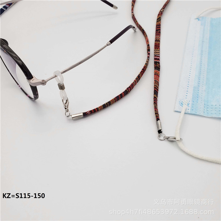 订做新款民族风眼镜绳口罩链眼镜挂链挂脖防掉眼镜绳欧美流行网红详情5