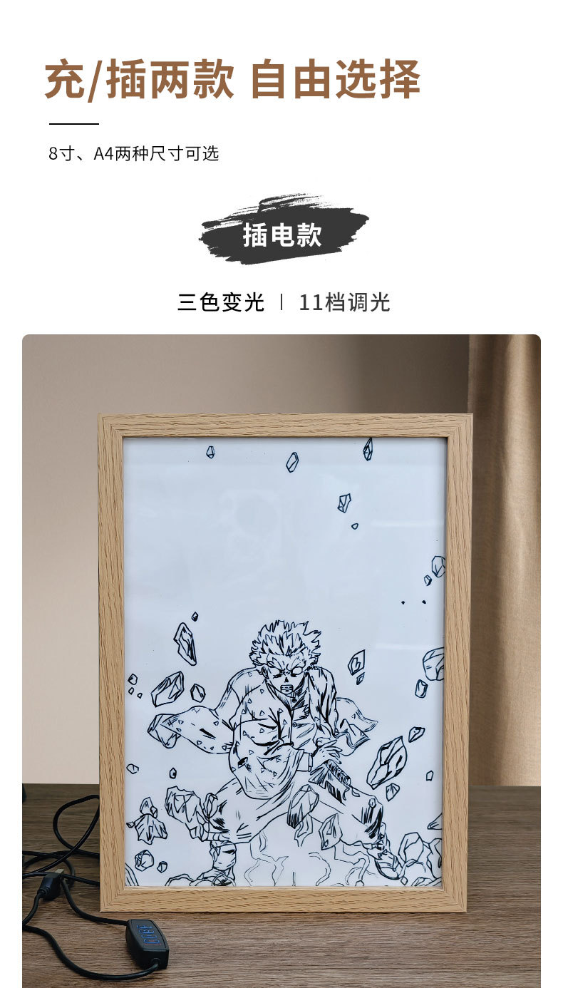 Wholesale of modern decorative paintings of the same style as those on Douyin and Kuaishou, which can be used for both display and hanging. diy creative light paintings pic 12